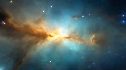 Poster - the nebula in space with stars