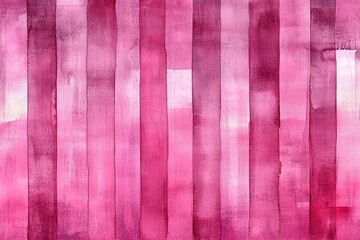 Poster - Elegant Pink Watercolor Vertical Stripes Design