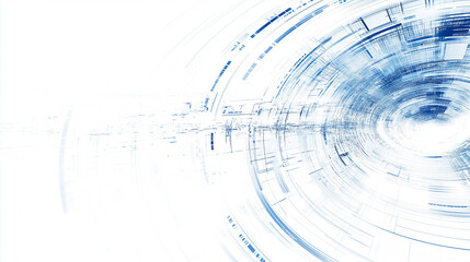 Poster - White Tech Wallpaper with Advanced, Science Fiction Panels