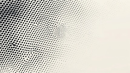 Leinwandbilder - A gradual arrangement of black dots transitions across a light background, creating an intriguing visual texture. The dots vary in density, offering a unique artistic perspective