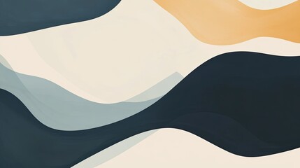 Poster - A minimalist abstract background using negative space and a limited color palette for a clean, modern look.