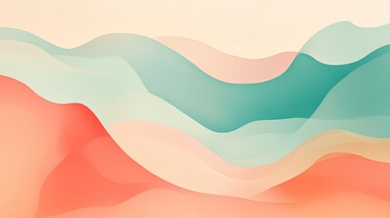 Poster - A minimalist abstract background featuring soft pastel gradients blending seamlessly across the image.