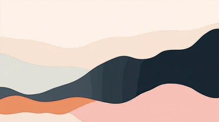 Poster - A minimalist abstract background using negative space and a limited color palette for a clean, modern look.