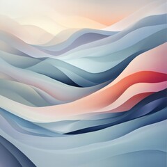 Poster - Abstract background with a gradient of blue, pink, and red colors in a wavy pattern.