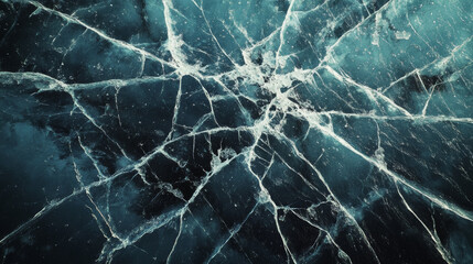 Cracks spiderweb across the glacier's surface, each fissure a silent testament to nature's changing rhythm.