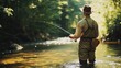 © almeera - Fly Fishing in a Lush Forest