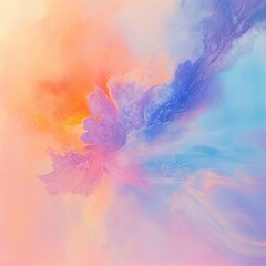 Poster - Abstract background with pastel colors and swirling shapes.