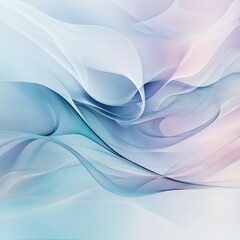 Poster - Abstract background with soft blue and pink flowing lines.