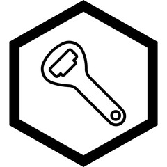 Sticker - Bottle Opener Vector Icon Design