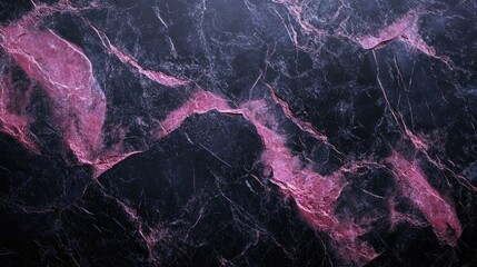 Poster - 3D rendering of black and pink marble texture
