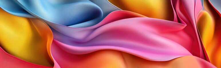 Poster - Colorful textile background in 3D rendering
