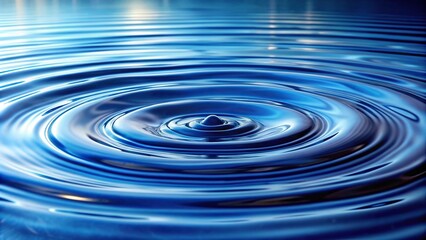 Wall Mural - blue deep water abstract natural background with mesmerizing ripples and reflections, sea, backgroun
