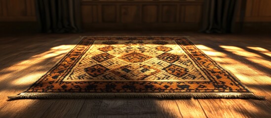 Poster - 3D rendering of a Berber rug design