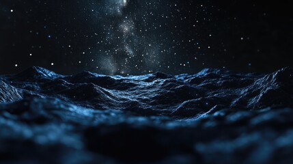 Aufkleber - Milky Way in a dark night depicted through 3D cartoon rendering with selection focus