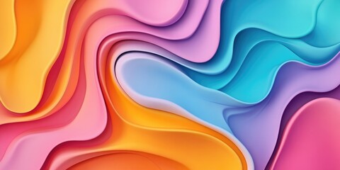 Poster - Mystery abstract background in a colorful palette presented as a 3D cartoon rendering