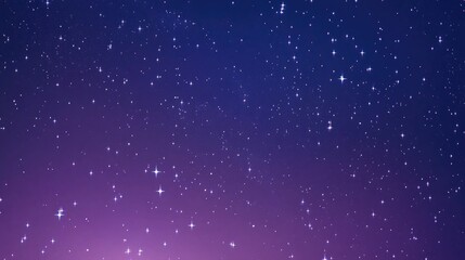 Poster - Stars in the night sky with a purple background rendered in 3D cartoon style