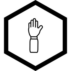 Poster - Raise Hand Vector Icon Design