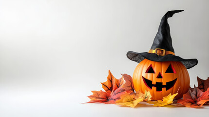 Poster - happy_halloween_decoration_on_white_background