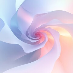 Sticker - Abstract swirl of pastel colors in a soft, smooth texture.