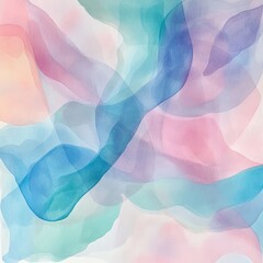 Sticker - Abstract watercolor background with soft pastel colors and flowing shapes.