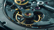 © picsmart - Macro image of mechanical watch