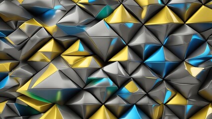 macro of realistic 3d triangle futuristic appearance of an abstract background