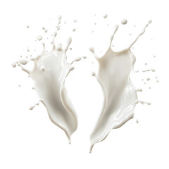 Splashes of milk or cream, cut out