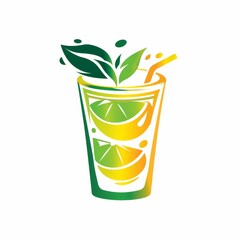 healthy drink logo design with vector concept on white background