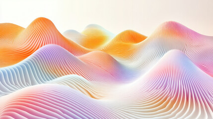 Poster - An abstract representation of colorful waves with gradients, creating a visually appealing and dynamic scene of vibrant hues.