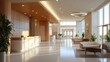 © Thirawat - A modern hospital lobby with a spacious, open layout, comfortable seating, and a reception desk