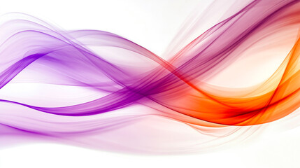 Poster - An abstract digital artwork featuring vibrant flowing lines in purple and orange hues, evoking a sense of dynamic motion.