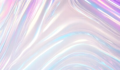 Poster - Holographic background seamless trendy iridescent light foil texture. Soft holographic pastel unicorn marble background pattern. Modern pearlescent blurry abstract swirl illustration.	
