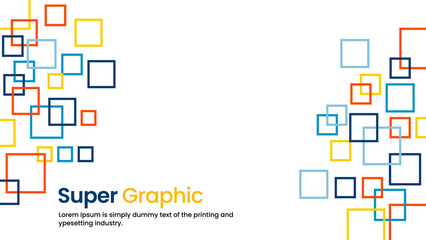 Poster - shape super graphic template vector