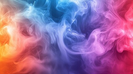 Wall Mural - Abstract Swirling Smoke in Vibrant Hues