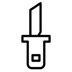 Sticker - Blade Diving Knife Line Icon