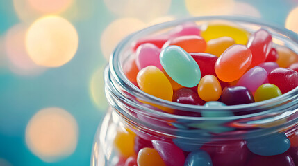 Wall Mural - jelly beans in a variety of fruity colors