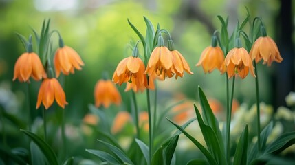 Canvas Print - Crown Imperial in garden.