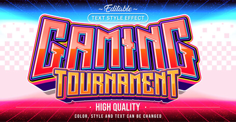 Poster - Editable text style effect - Gaming Tournament text style theme.
