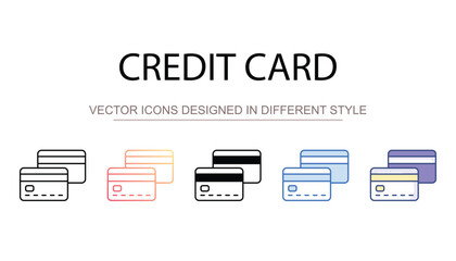 Credit Card icon design with white background stock illustration