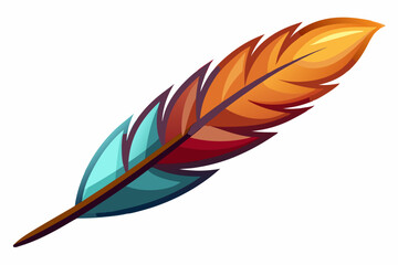 Colorful texture fantasy bird quill