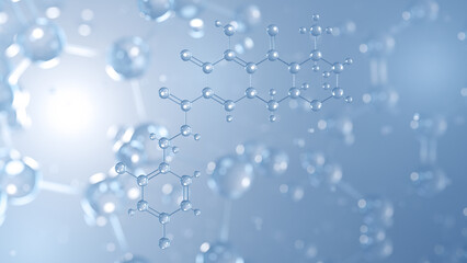 Poster - dolutegravir molecular structure 3d, antiretroviral medication, structural chemical formula view from a microscope