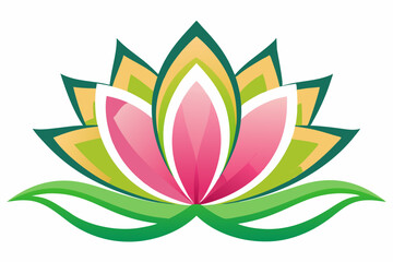 Wall Mural - Lotus blossom logo icon vector isolated