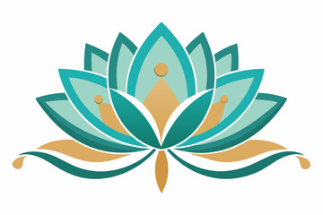 Wall Mural - Lotus blossom logo icon vector isolated