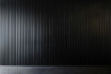 Sticker - Black corrugated wall with light