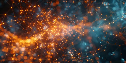 Poster - Abstract concept of interconnected neurons in the brain, illustrating complex thought processes and cognition