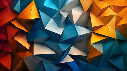 Poster - Abstract Geometric Shapes in Vibrant Colors.