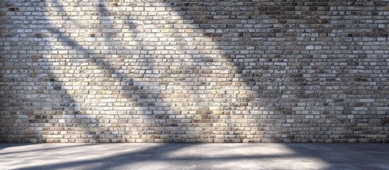 Poster - 3D rendering of a blank old brick wall backdrop for interior and exterior design