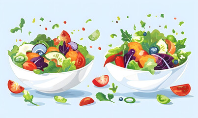 fruits and vegetable herbal concept  for background or 2d illustrator cartoon.