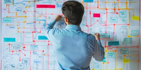 Poster - A data architect designing a schema diagram for a large-scale data warehouse, ensuring optimal data organization