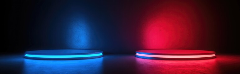 Poster - Abstract podium mockup for an award ceremony concept 3D render